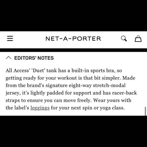 $85 Bandier All Access NYC Black Duet Tank Top in XS - Luxury Athleisure Top - Picture 14 of 15